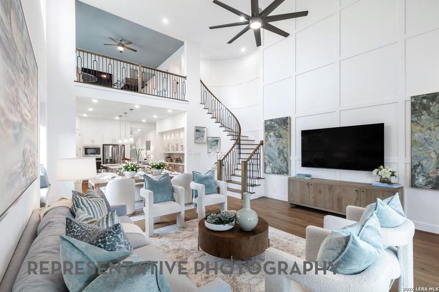 Furnished interior view inside a new home in Prominence, San Antonio (Image 9). Furnished interior view inside a new home in Prominence, San Antonio (Image 9).