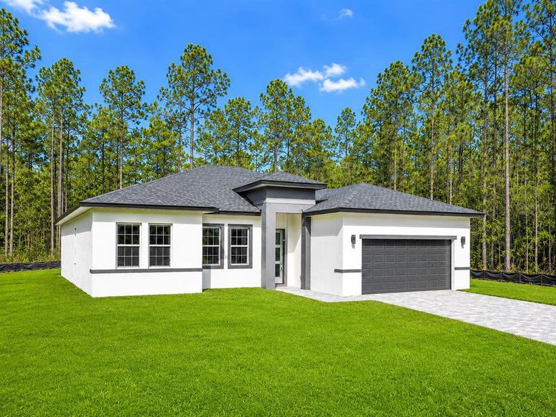 Front exterior of a new home in , Ocala, FL, highlighting curb appeal (Image 21).
