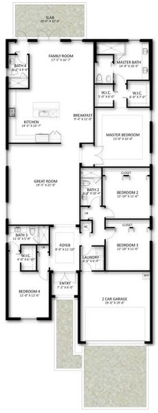 2D floor plan layout for the Azalea by Century Homebuilders Group in Century Heights, Miami, FL (Image 3). 2D floor plan layout for the Azalea by Century Homebuilders Group in Century Heights, Miami, FL (Image 3).
