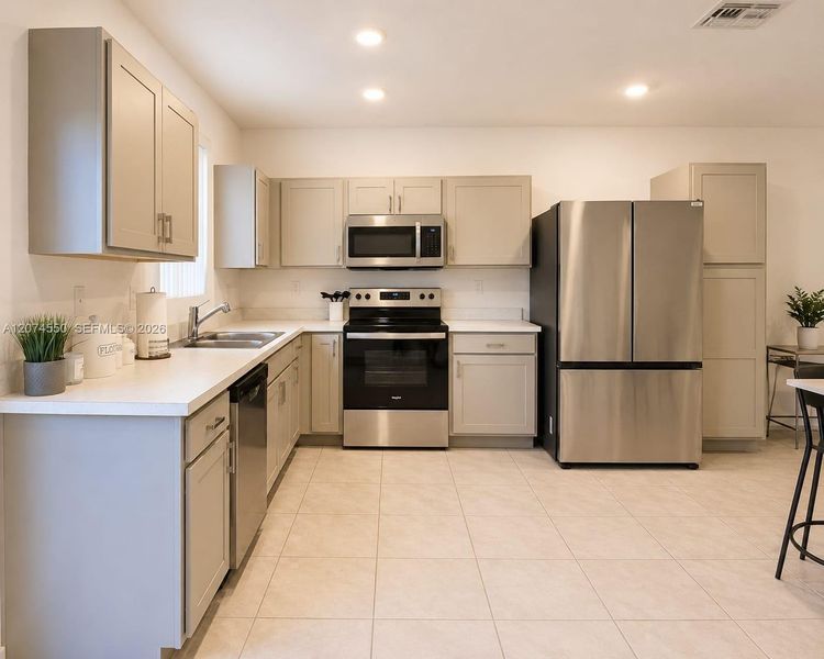 Furnished interior view inside a new home in , Pompano Beach (Image 6).