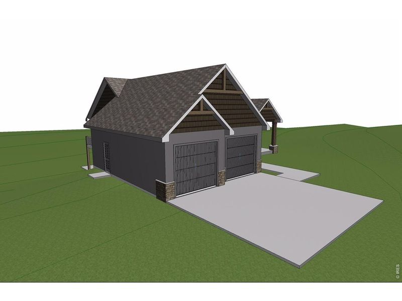 Exterior rendering of this home design in , Red Feather Lakes, CO (Image 12).