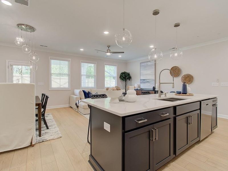 Furnished interior view inside a new home in Bluffs at Bells Ferry, Marietta (Image 10).