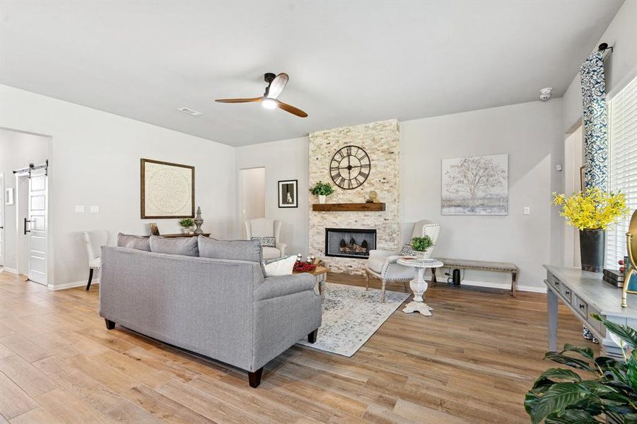 Furnished interior view inside a new home in , Weatherford (Image 13).