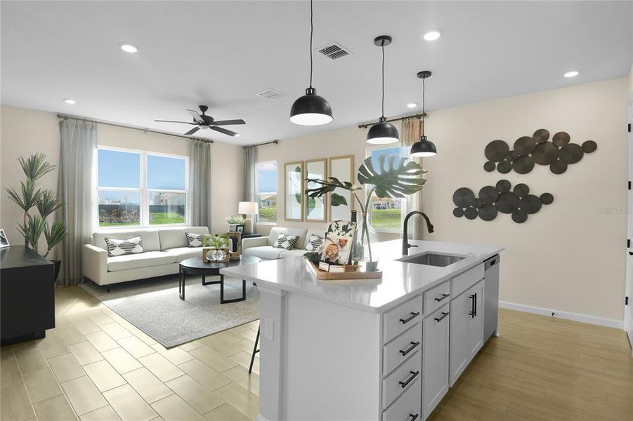 Furnished interior view inside a new home in Estates at Rivers Edge, Parrish (Image 23).