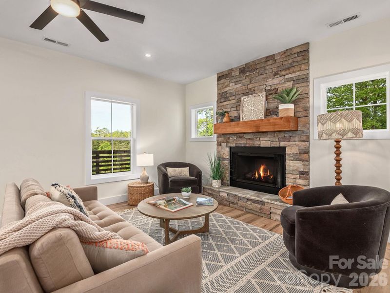 Furnished interior view inside a new home in , Weaverville (Image 12).