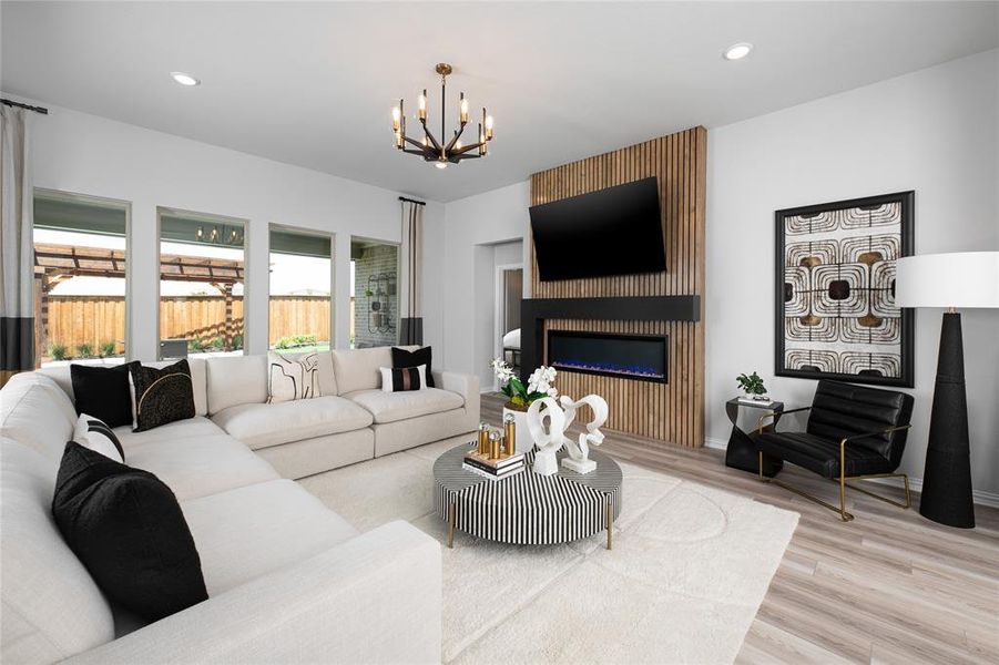 Furnished interior view inside a new home in Valencia On The Lake, Little Elm (Image 11).