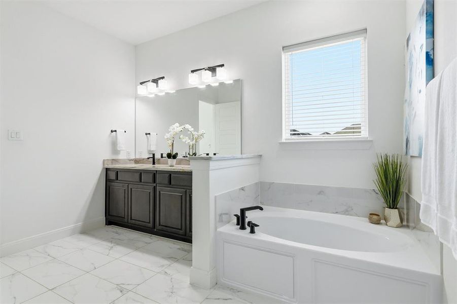 Furnished interior view inside a new home in Pecan Square - Gardens, Northlake (Image 17). Furnished interior view inside a new home in Pecan Square - Gardens, Northlake (Image 17).