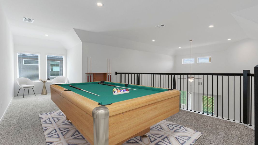 Furnished interior view inside a new home in Westland Ranch 60' Homesites, League City (Image 13).