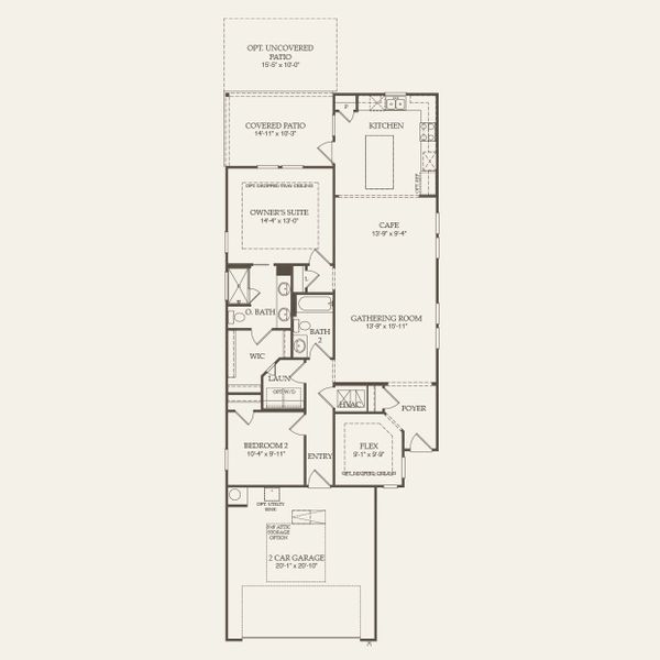 2D floor plan layout for the Compass - Passport by Del Webb in Carolina Overlook, Clayton, NC (Image 5). 2D floor plan layout for the Compass - Passport by Del Webb in Carolina Overlook, Clayton, NC (Image 5).