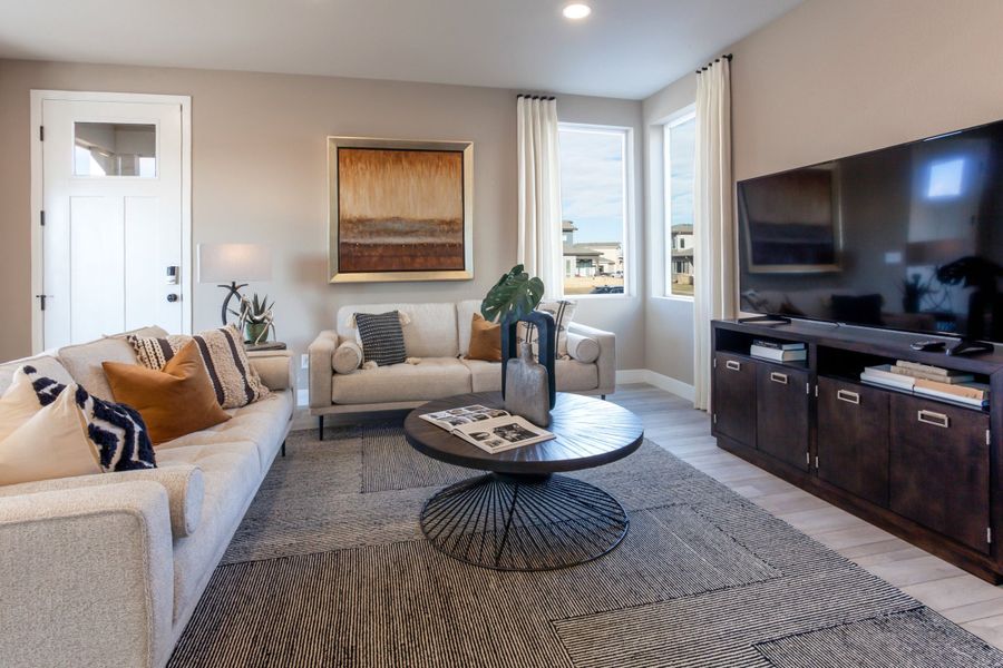 Representative furnished interior of a home built from the Galileo by Hartford Homes in Trailside, Timnath (Image 22).