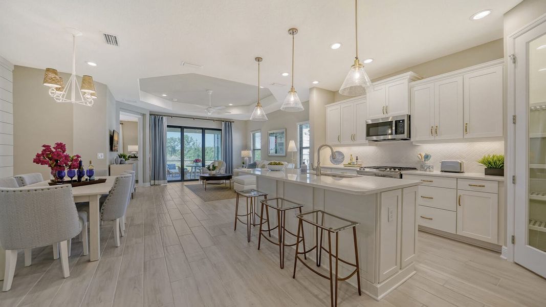 Furnished interior view inside a new home in Vistera of Venice, Nokomis (Image 9).