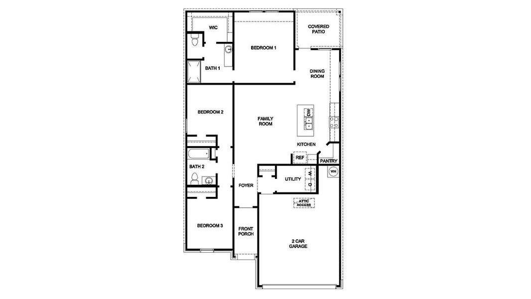 2D floor plan layout for the The Baxtor by D.R. Horton in Brookstone Creek, San Antonio, TX (Image 3). 2D floor plan layout for the The Baxtor by D.R. Horton in Brookstone Creek, San Antonio, TX (Image 3).
