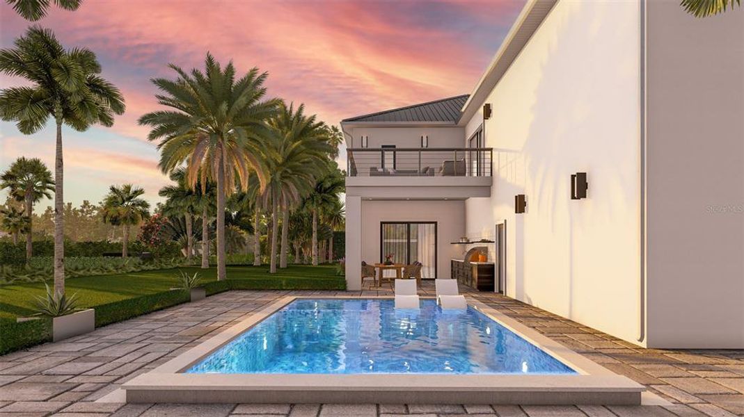 Exterior details and patio area of a home in , Sarasota (Image 3).