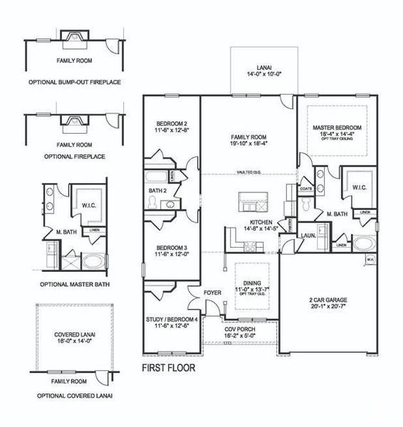 2D floor plan layout of this home in Kerns Ridge, Salisbury, NC (Image 3).