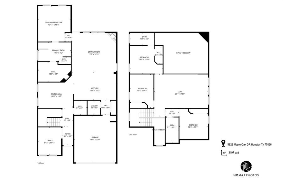 2D floor plan layout of this home in Champions Oak, Houston, TX (Image 5). 2D floor plan layout of this home in Champions Oak, Houston, TX (Image 5).