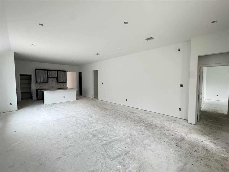 Open Kitchen-Living-Dining Room Construction Progress