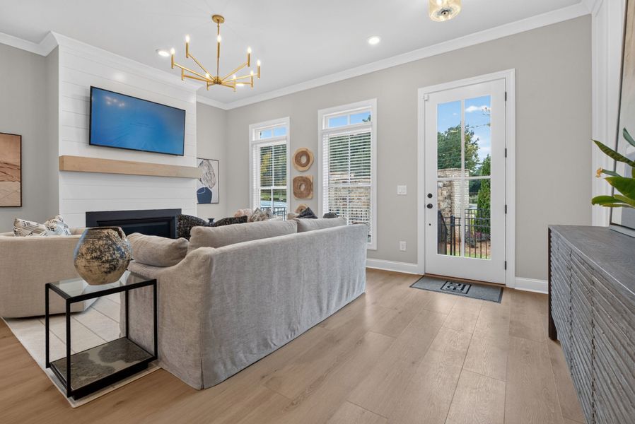 Representative furnished interior of a home built from the The Benton IV by The Providence Group in Ward's Crossing Townhomes, Johns Creek (Image 14).
