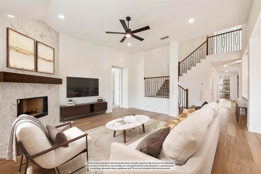 Furnished interior view inside a new home in Bear Creek Classic 60, Lavon (Image 6).