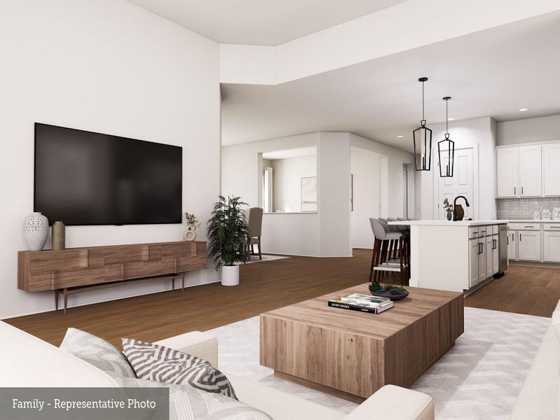 Furnished interior view inside a new home in Colton 45' Homesites, Todd Mission (Image 3).