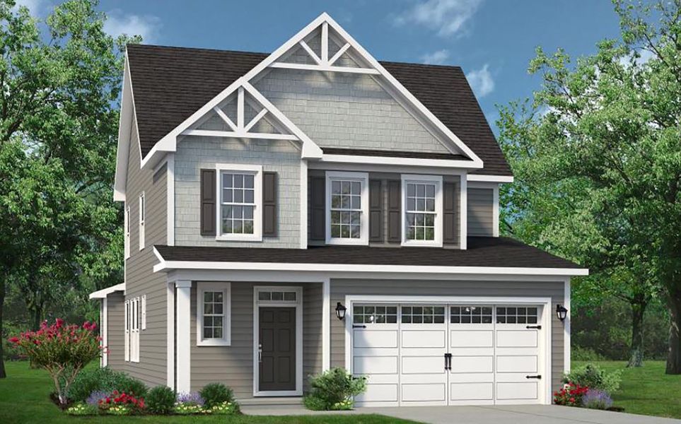 Representative exterior photo of a completed home built from the The Hibiscus by Chesapeake Homes in Heritage Park at Longs, Longs, SC (Image 23).