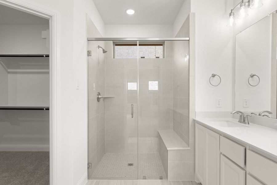 Representative furnished interior of a home built from the Trentino by Pacesetter Homes in Keeneland, Aubrey (Image 10).