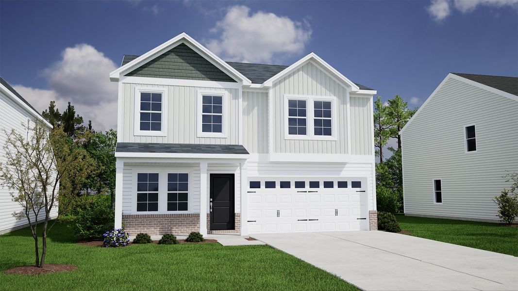 Representative exterior photo of a completed home built from the Lancaster - Genesis Value Collection by Mungo Homes in Clairmont, Charlotte, NC (Image 13). Representative exterior photo of a completed home built from the Lancaster - Genesis Value Collection by Mungo Homes in Clairmont, Charlotte, NC (Image 13).