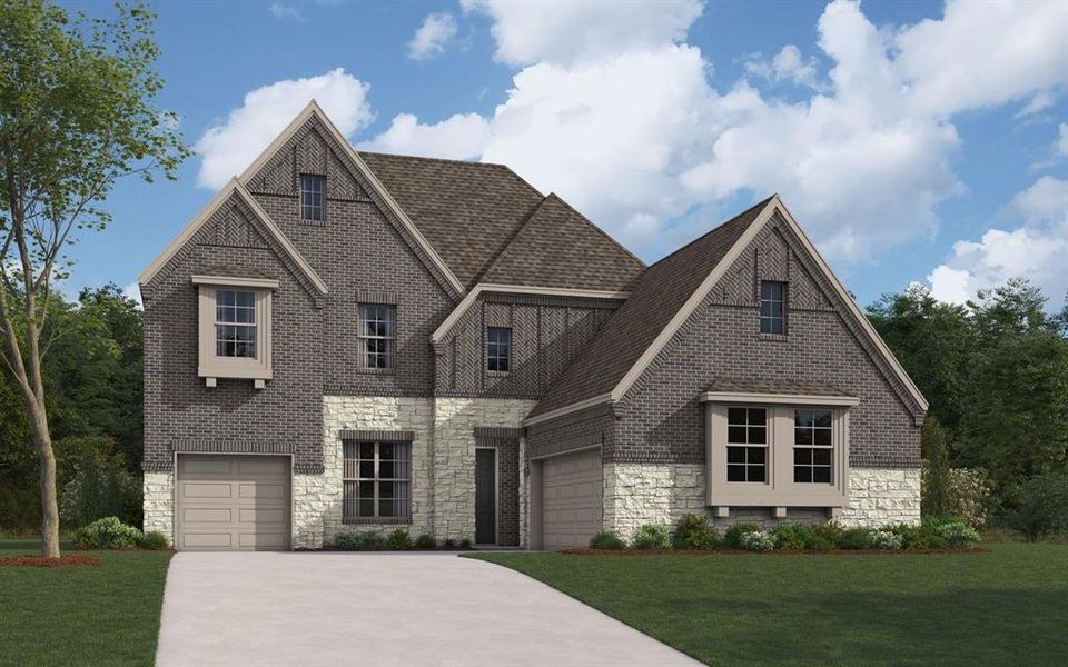 The Shenandoah II Floorplan - Tudor Exterior - Stone Option