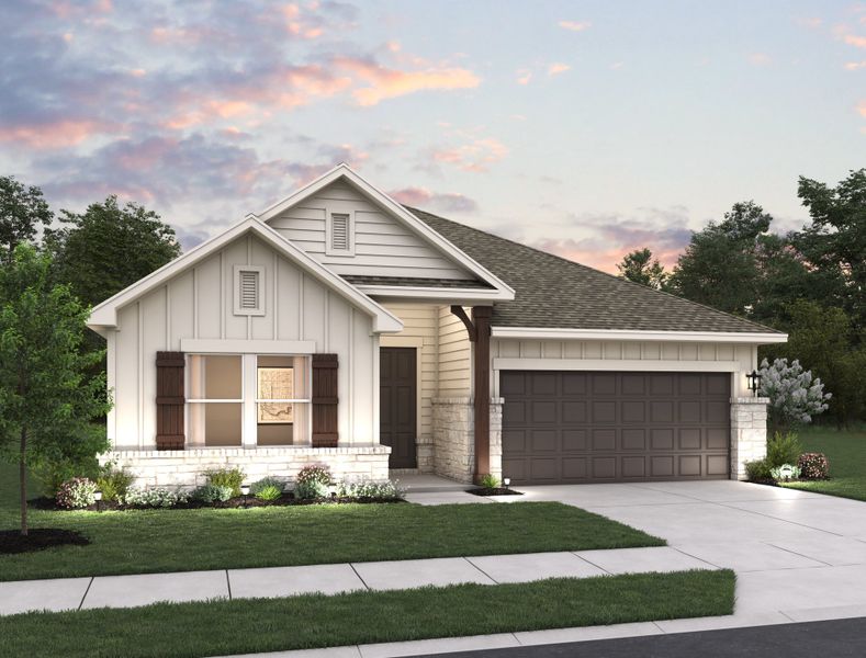 Representative exterior photo of a completed home built from the Kennedy by Ashton Woods in Hennersby Hollow, San Antonio, TX (Image 26).