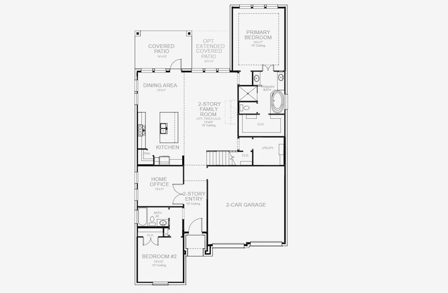 2D floor plan layout for the 2561H by Perry Homes in Juniper Springs 50', Lockhart, TX (Image 5). 2D floor plan layout for the 2561H by Perry Homes in Juniper Springs 50', Lockhart, TX (Image 5).
