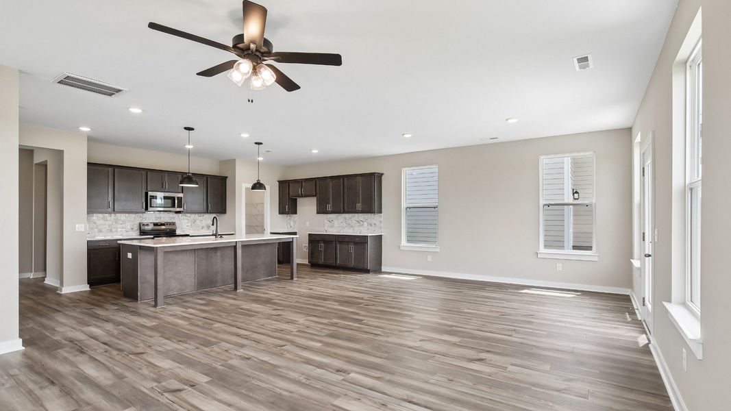 Image of First Floor with hard surface flooring and kitchen