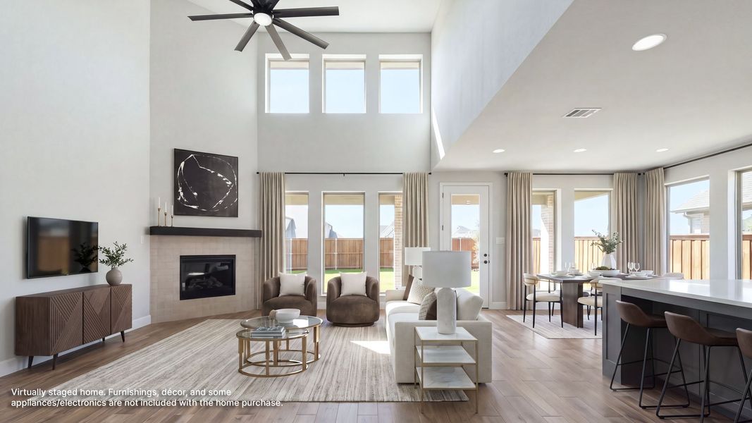 Furnished interior view inside a new home in Myrtle Creek, Waxahachie (Image 5).