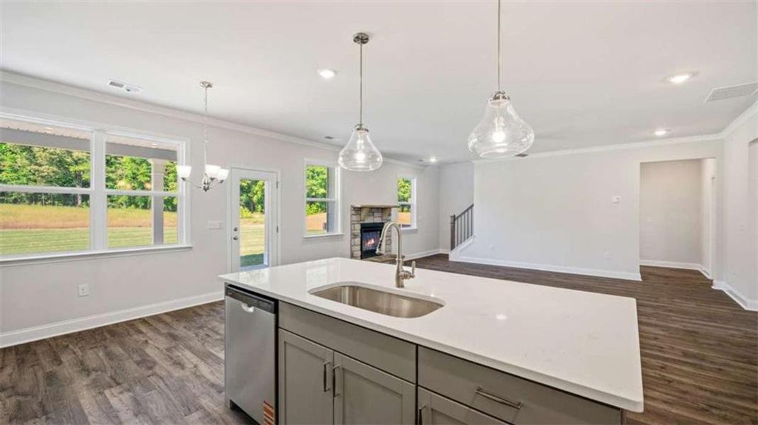 Furnished interior view inside a new home in Heritage Pointe, Senoia (Image 15).