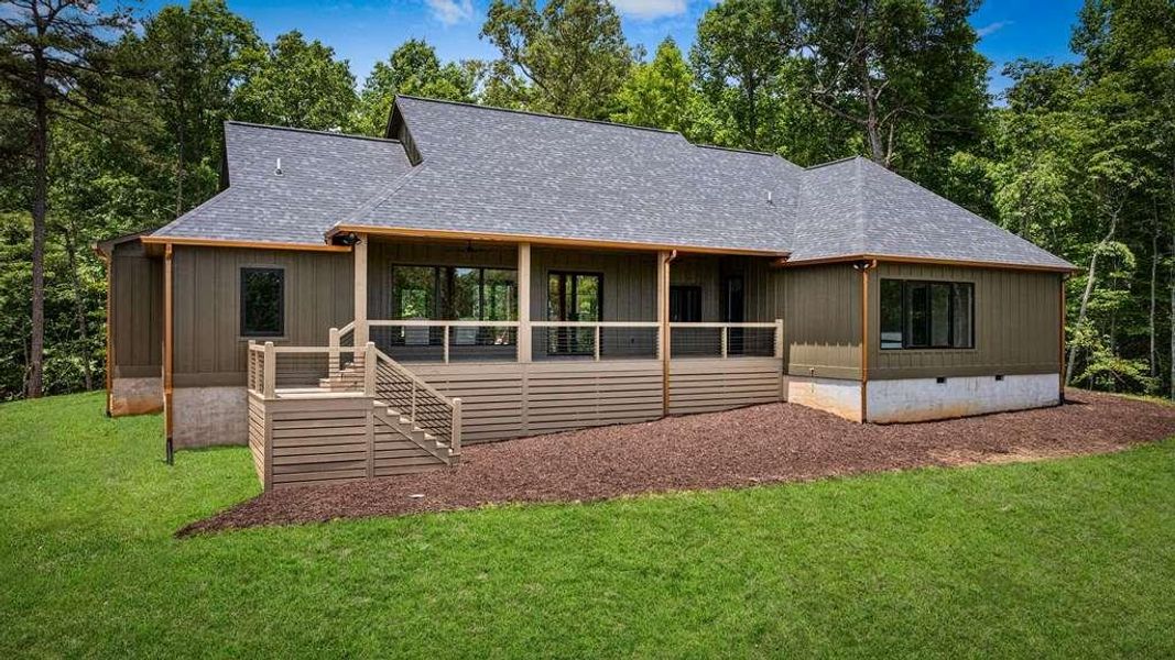 Exterior details and patio area of a home in , Mineral Bluff (Image 27).