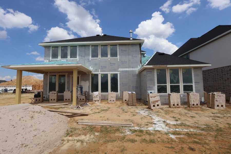 In-progress construction of a new home in Dunham Pointe, Cypress, TX (Image 18).
