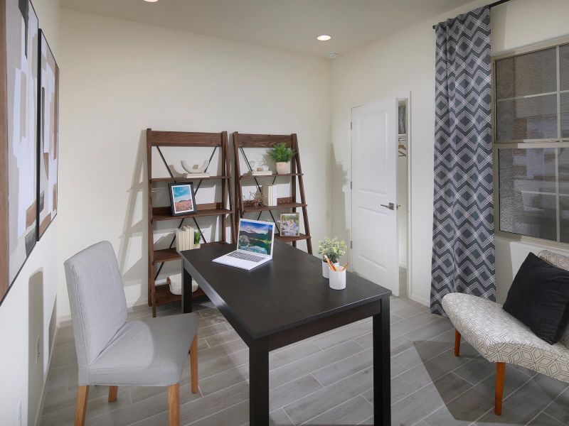 Work from home in the secluded office.