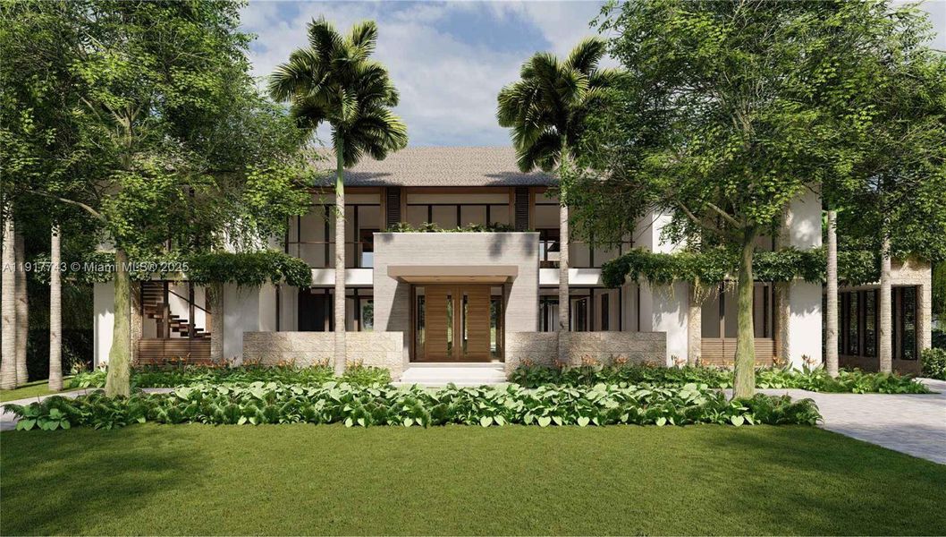 Front exterior of a new home in , Coral Gables, FL, highlighting curb appeal (Image 2).