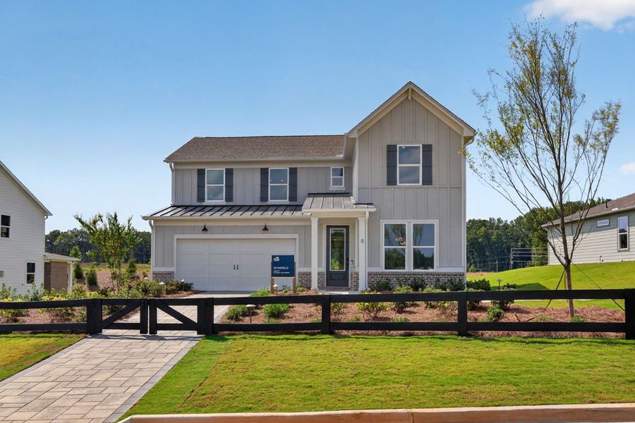 Representative exterior photo of a completed home built from the Wynfield by Pulte Homes in Everhour, Newnan, GA (Image 31).