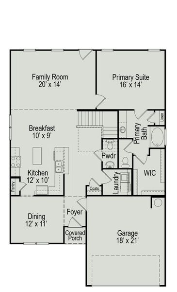 The Georgetown II First Floorplan