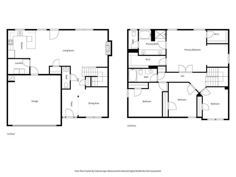 2D floor plan layout of this home in Traditions at Cedarcrest, Dallas, GA (Image 7).