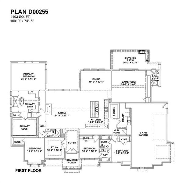 2D floor plan layout of this home in Chapel View, Heath, TX (Image 5).