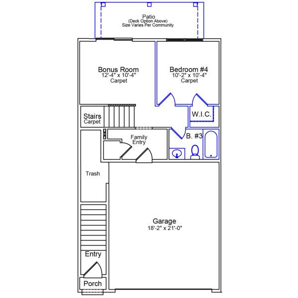 2D floor plan layout of this home in Sweetbrier, Durham, NC (Image 2).
