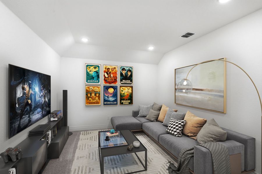 Representative furnished interior of a home built from the Sanford by Pulte Homes in Davis Ranch, San Antonio (Image 7).