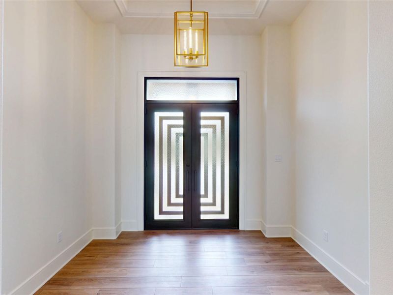 Custom built wrought iron huge Entry door