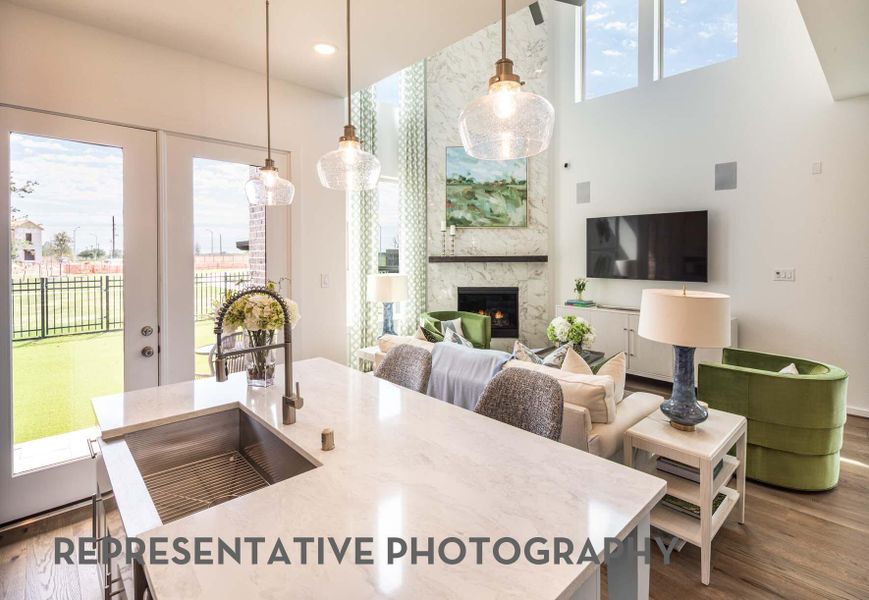 Furnished interior view inside a new home in Bridgeland Central, Cypress (Image 14).