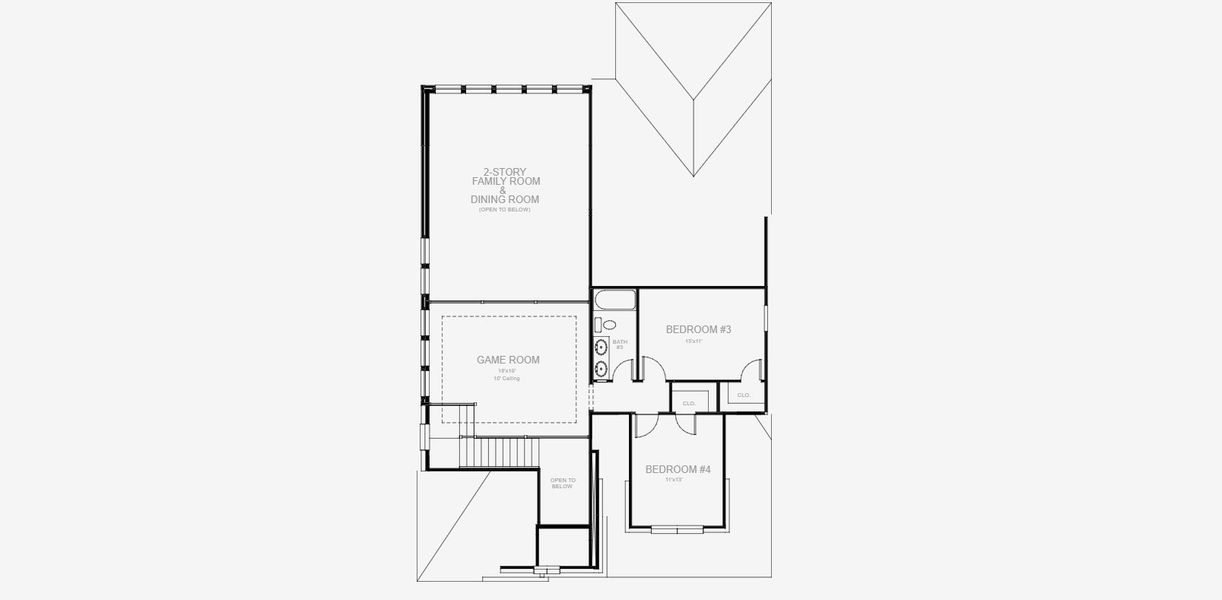 2D floor plan layout for the 2694W by Perry Homes in Ramble, Celina, TX (Image 5).