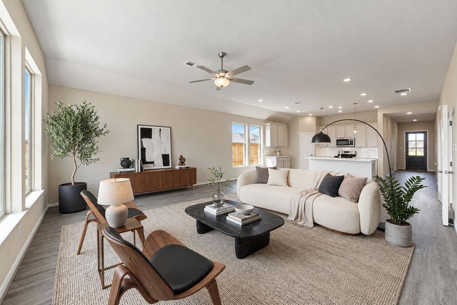 Furnished interior view inside a new home in The Trails, New Caney (Image 7). Furnished interior view inside a new home in The Trails, New Caney (Image 7).