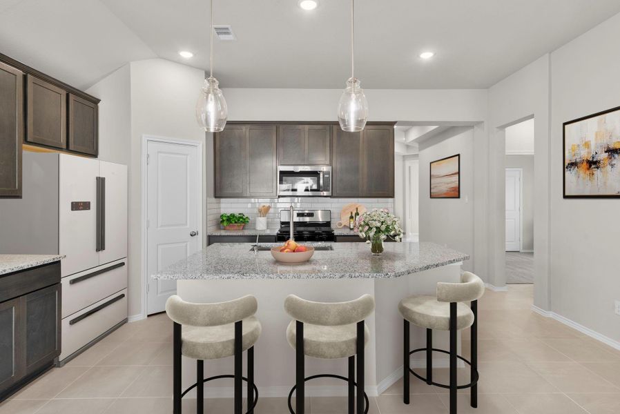 Furnished interior view inside a new home in Grand Central Park, Conroe (Image 5).