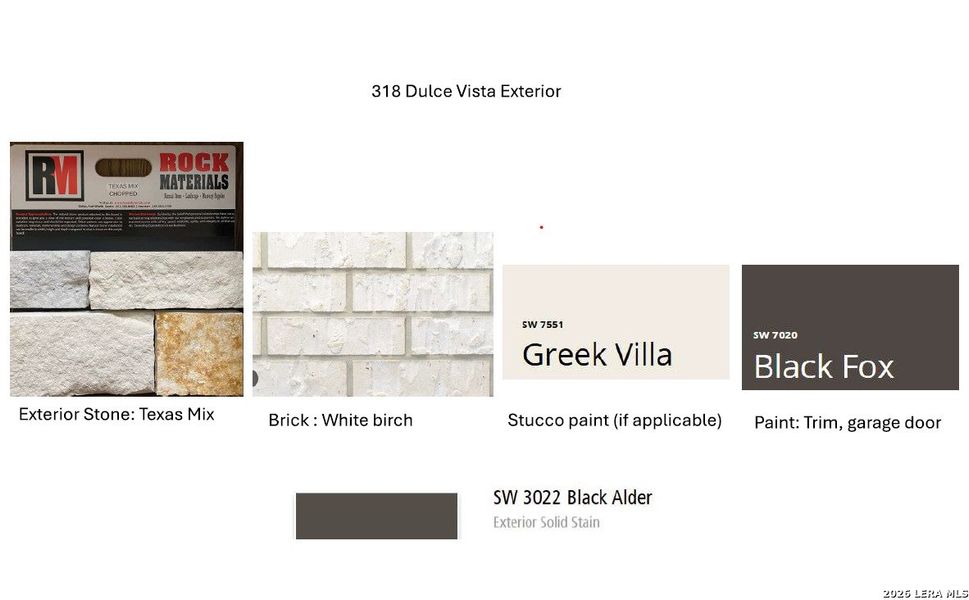 Sample of building materials used in homes in Esperanza, Boerne (Image 20).
