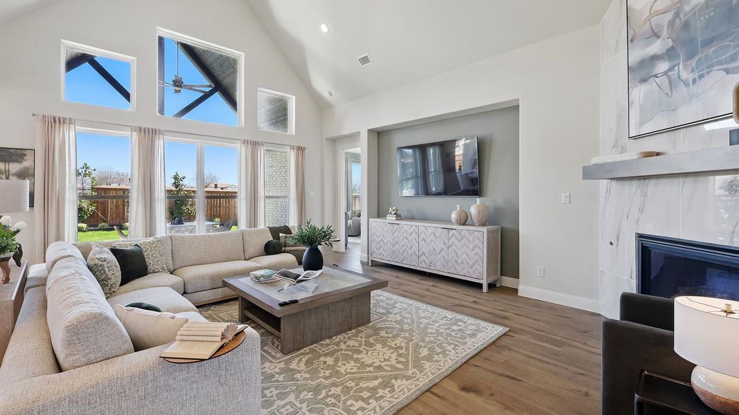 Representative furnished interior of a home built from the Princeton by DRB Homes in Green Meadows Classic, Celina (Image 7).