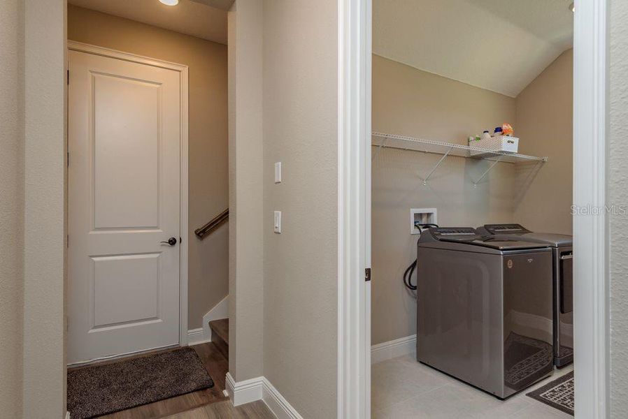 Garage Entry and Stairway to InLaw Suite/Bonus Room